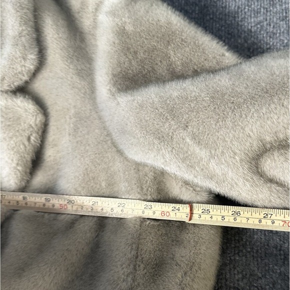 BANANA REPUBLIC LONG WOMEN FAUX FUR COAT TAN SUPER SOFT SIZE XL OVERSIZED RETIRE - Picture 5 of 7